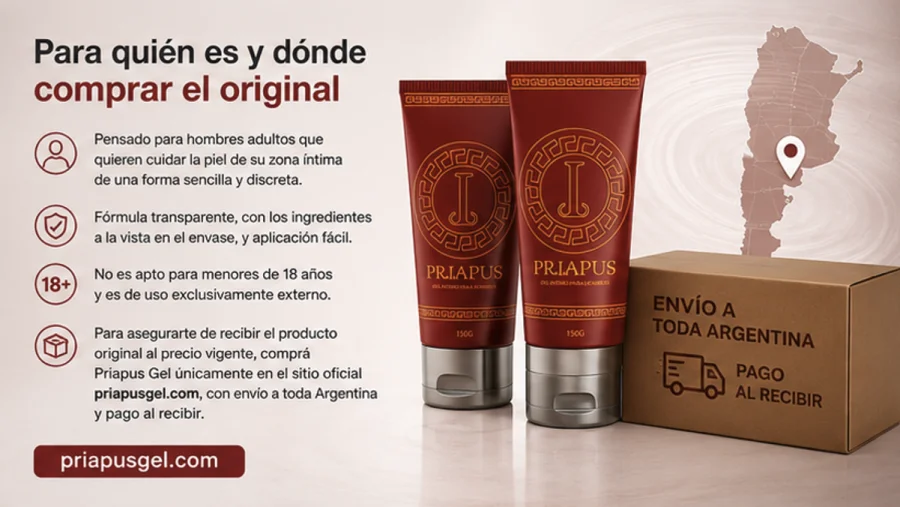 Priapus Gel — gel íntimo masculino de industria argentina para comprar en Argentina