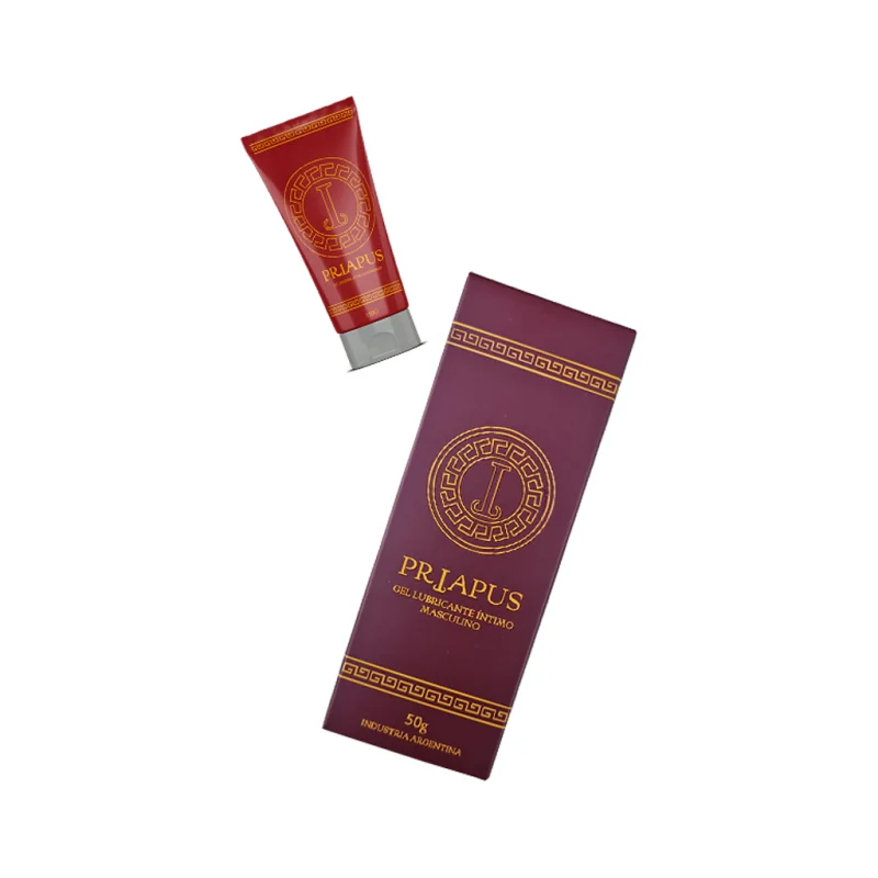 Priapus Gel — estuche del gel lubricante íntimo masculino, industria argentina